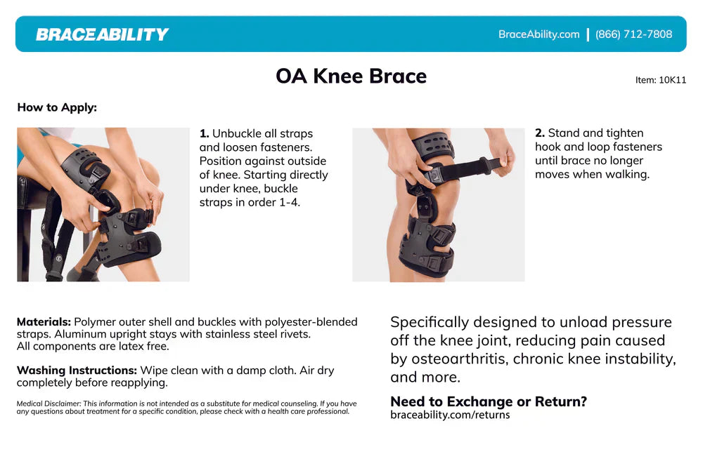 Oak & Coral | Osteoarthritis relieving knee brace – Medial and lateral support for pain relief in bone-on-bone arthritis