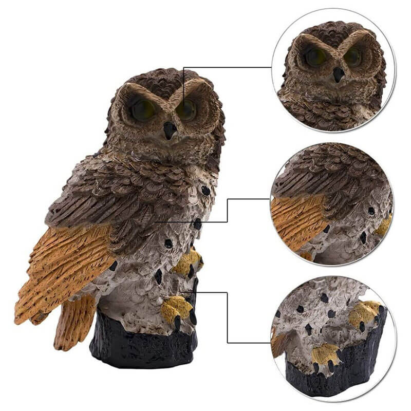 Oak & Coral | Owl Garden Lamp with Solar Energy - OwlGlow