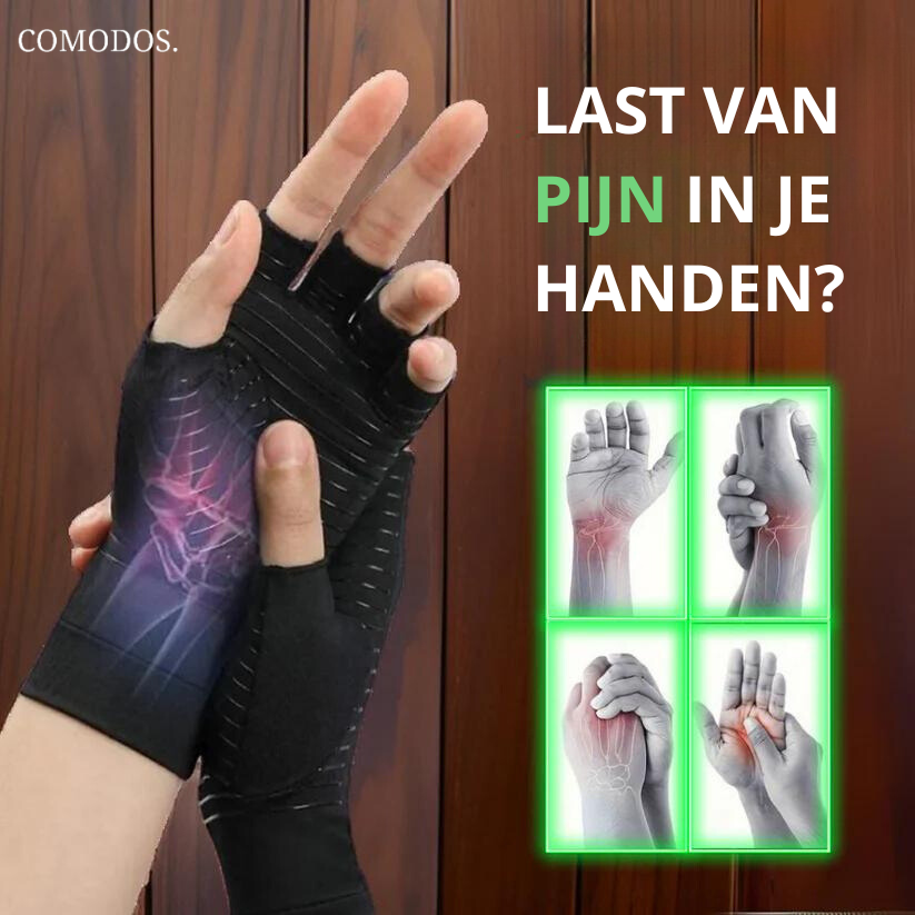 Oak & Coral | Pain-Relieving Compression Gloves with Open Fingers