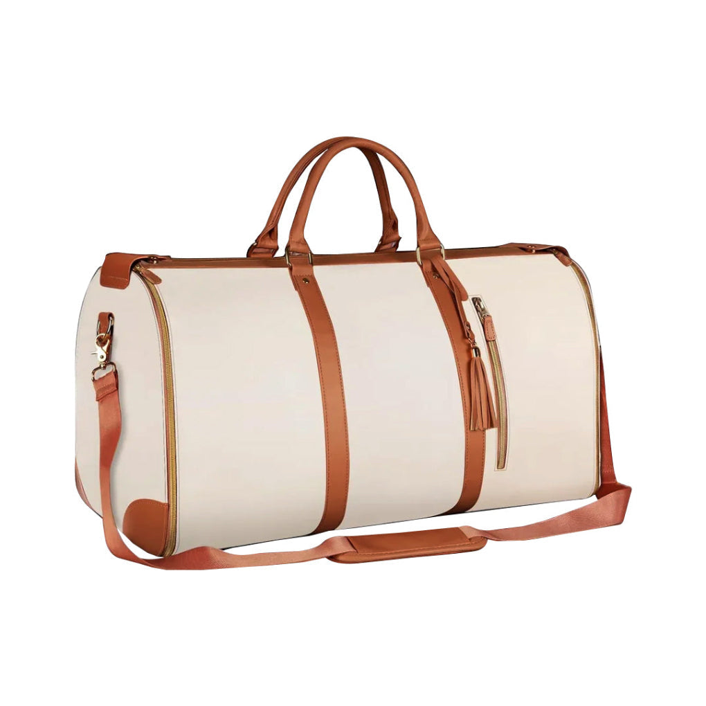 Oak & Coral | Patchwork PU Leather Weekender Duffel Bag