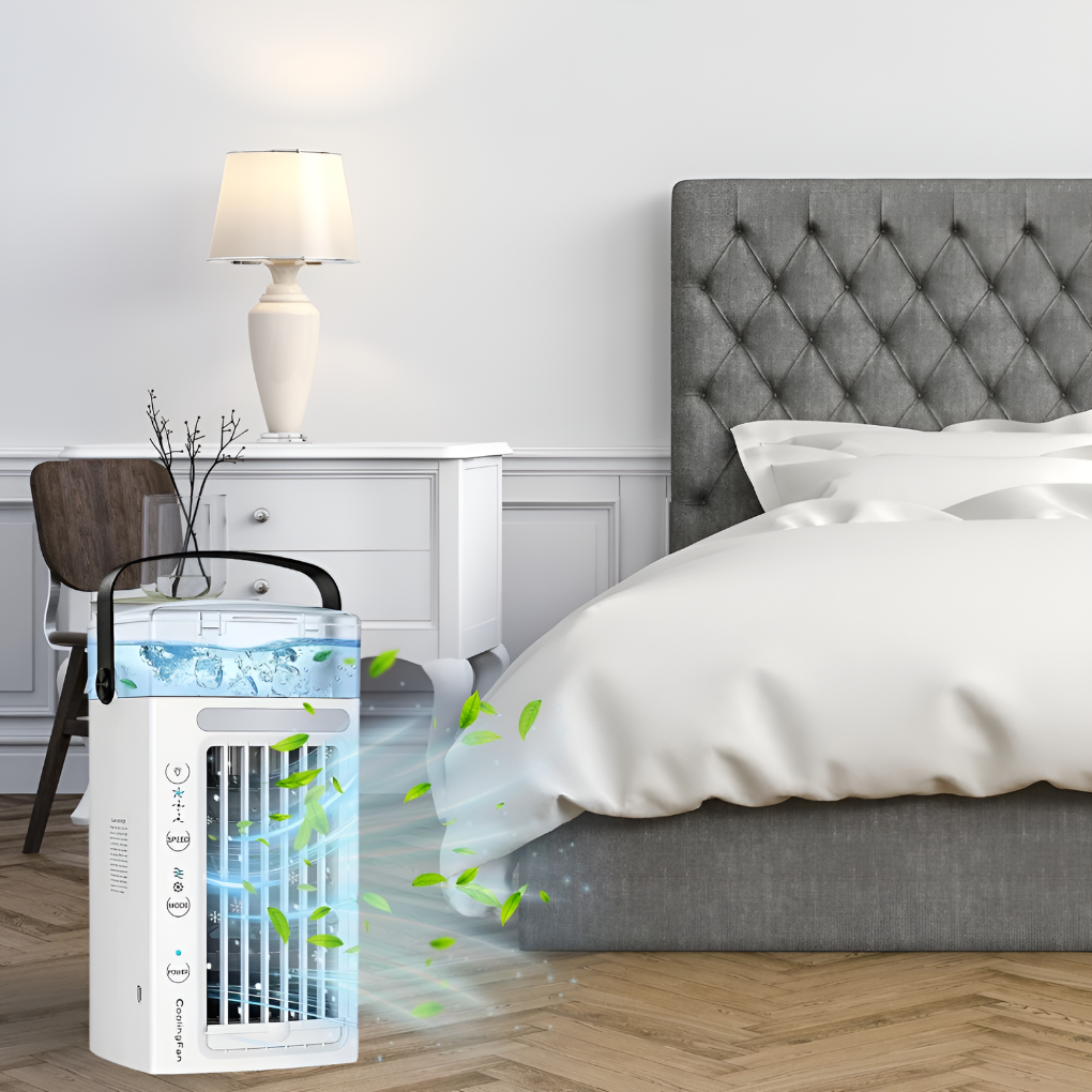 Oak & Coral | Personal Air Cooler with Top Handle
