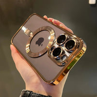 Oak & Coral | Plating Clear Soft Magnetic Case for iPhone