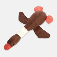 Oak & Coral | Plush Duck Dog Toy with Squeaker