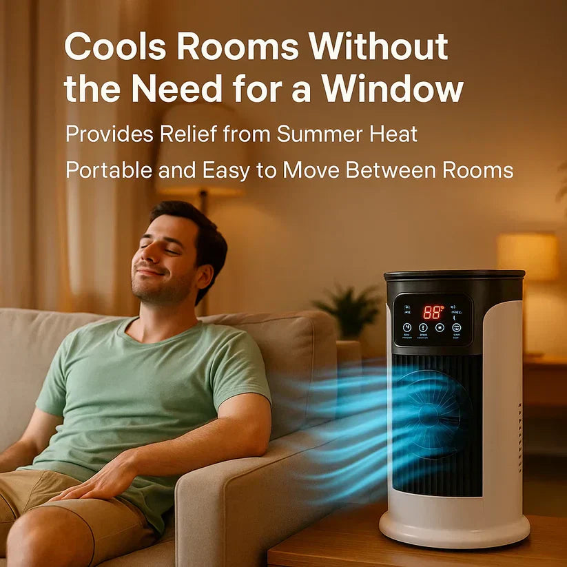 Oak & Coral | Portable Air Conditioner | Windowless, Energy Efficient & Ideal for Home Office and Dormitory Use