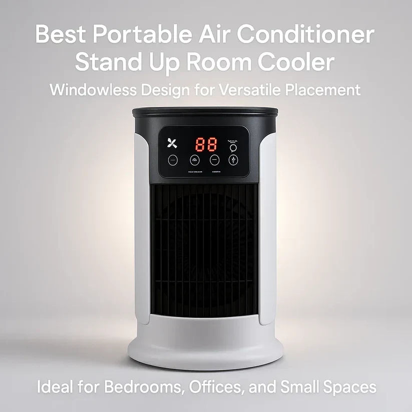 Oak & Coral | Portable Air Conditioner | Windowless, Energy Efficient & Ideal for Home Office and Dormitory Use