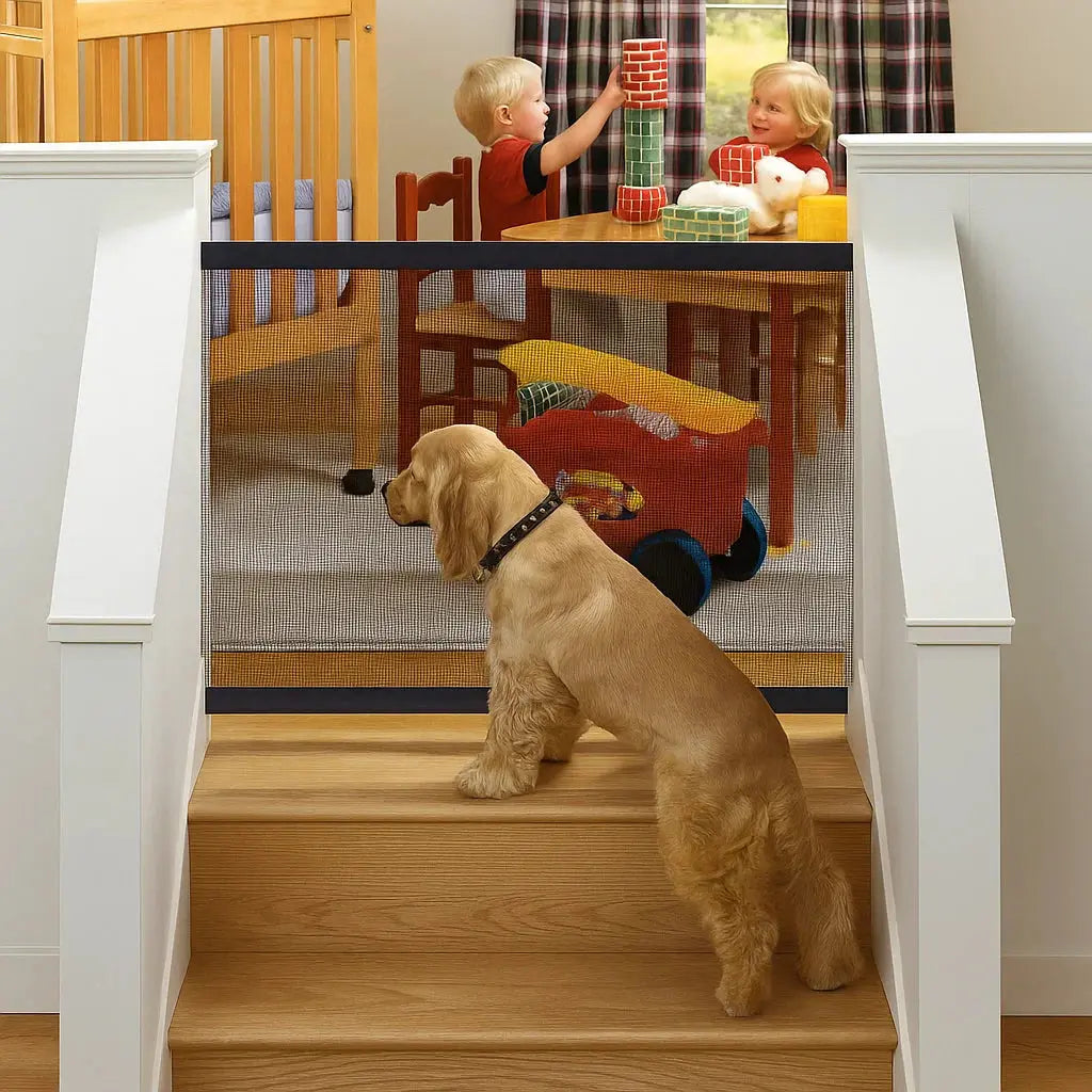 Oak & Coral | Portable Pet Safety Gate – Safe & Flexible