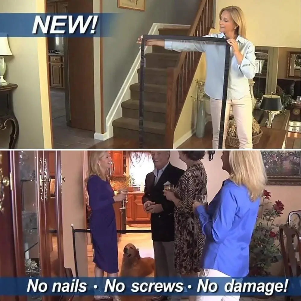 Oak & Coral | Portable Pet Safety Gate – Safe & Flexible