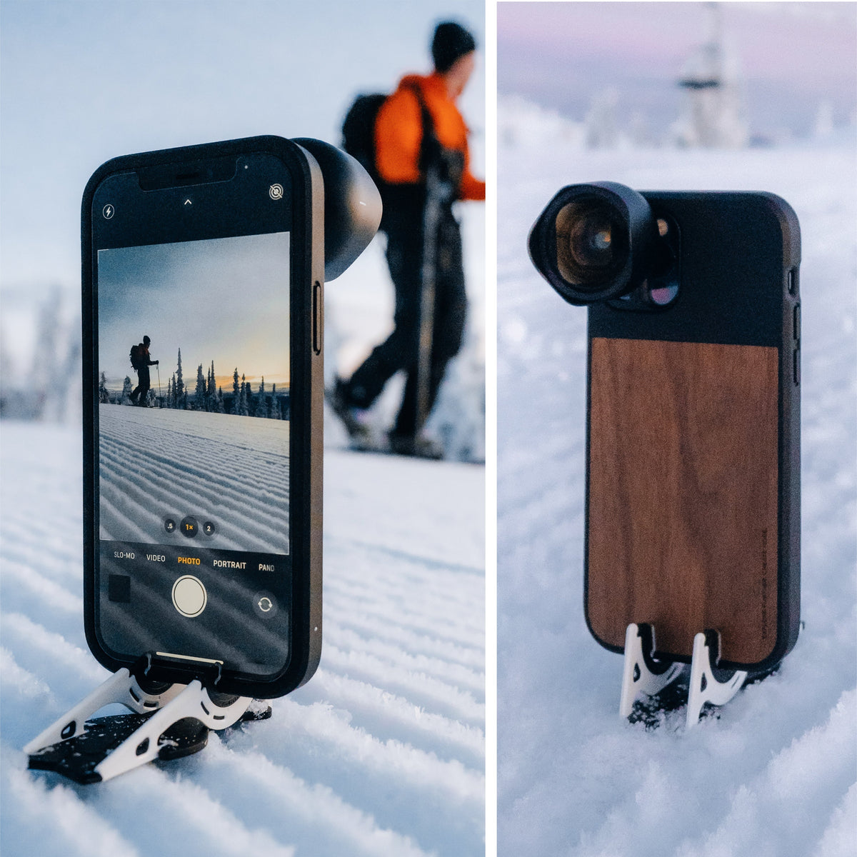 Oak & Coral | Portable Phone Stand for Perfect Pictures - SnapFold