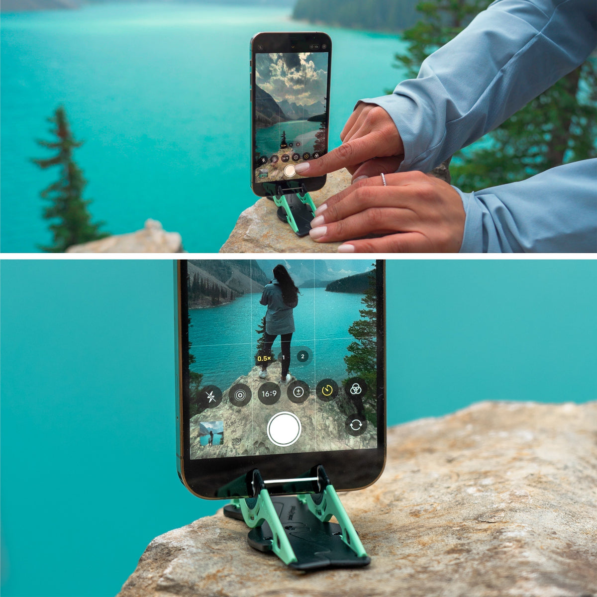 Oak & Coral | Portable Phone Stand for Perfect Pictures - SnapFold