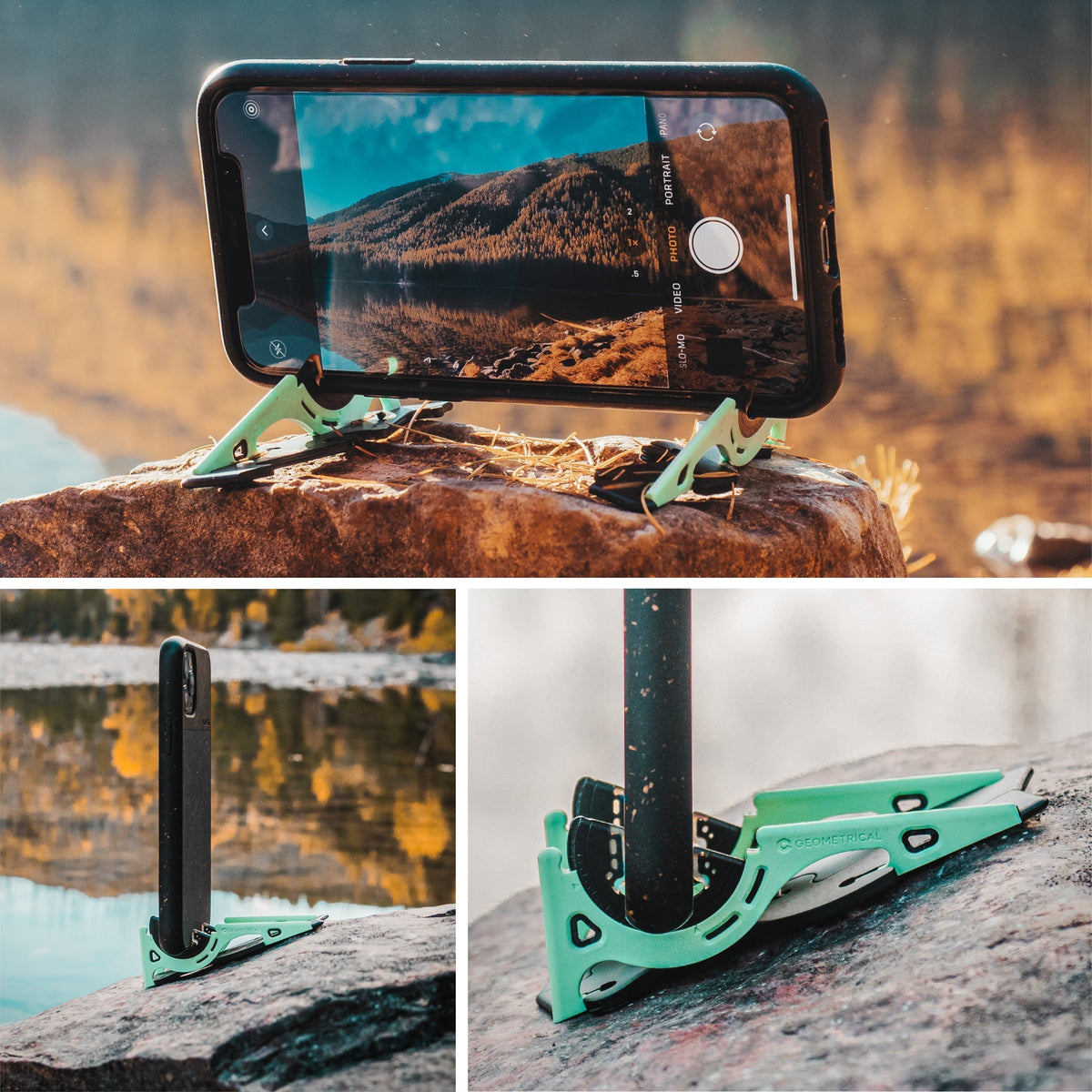 Oak & Coral | Portable Phone Stand for Perfect Pictures - SnapFold