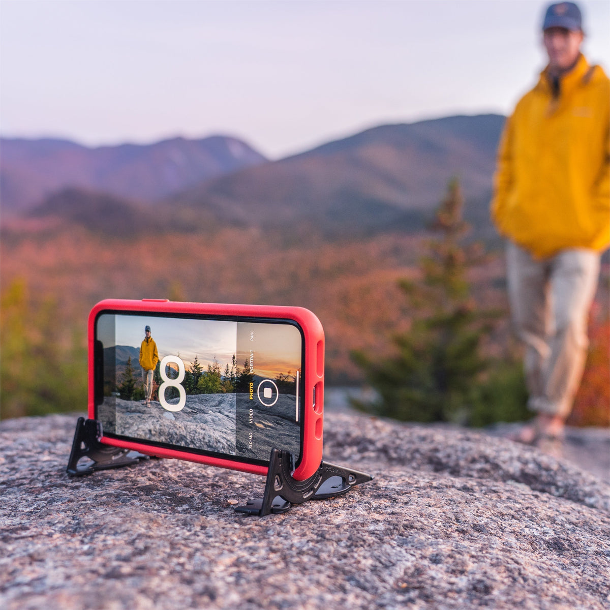 Oak & Coral | Portable Phone Stand for Perfect Pictures - SnapFold