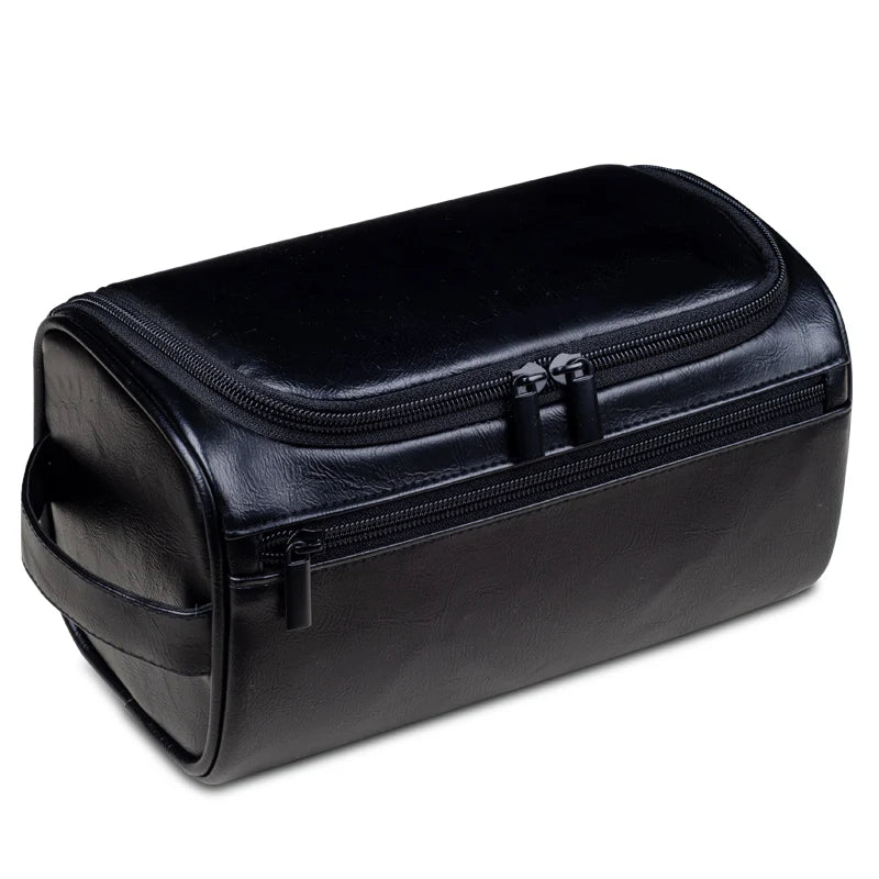 Oak & Coral | Premium Leather Toilet Bag for Men – Waterproof Hanging Travel Wash Bag