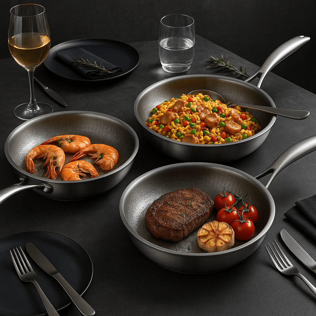 Oak & Coral | PREMIUM PAN - High quality titanium pan without coating for all cooktops