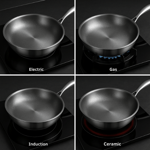 Oak & Coral | PREMIUM PAN - High quality titanium pan without coating for all cooktops