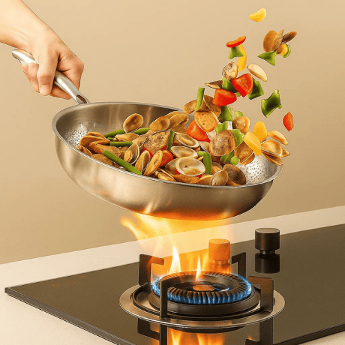 Oak & Coral | PREMIUM PAN - High quality titanium pan without coating for all cooktops