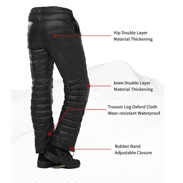 Oak & Coral | Premium Thermal Down Pants | Extreme Warmth & Waterproof | S-XL
