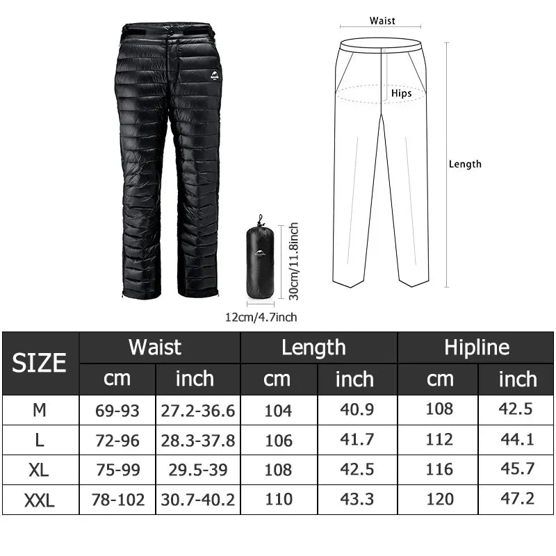 Oak & Coral | Premium Thermal Down Pants | Extreme Warmth & Waterproof | S-XL