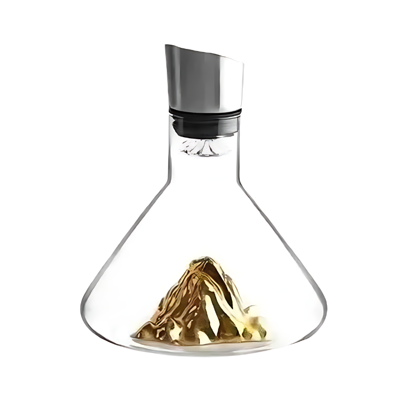 Oak & Coral | Premium Wine Decanter | Lead-Free Crystal with Rapid Aeration & Filtration for Enhanced Tasting Experience