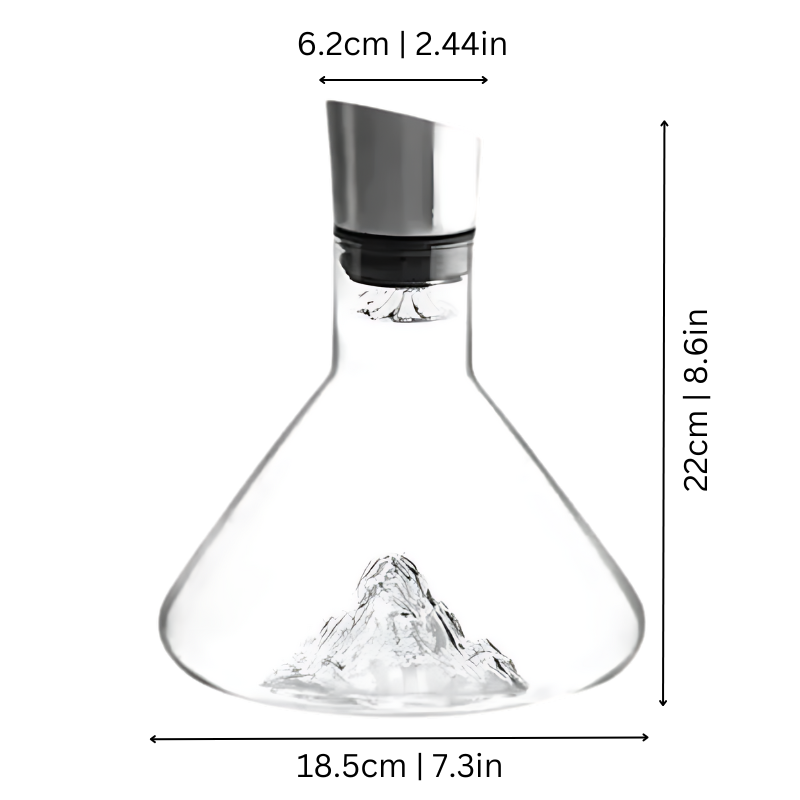 Oak & Coral | Premium Wine Decanter | Lead-Free Crystal with Rapid Aeration & Filtration for Enhanced Tasting Experience