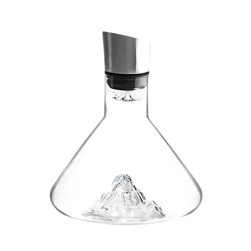 Oak & Coral | Premium Wine Decanter | Lead-Free Crystal with Rapid Aeration & Filtration for Enhanced Tasting Experience