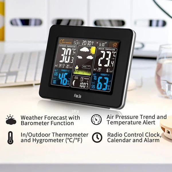Oak & Coral | Premium Wireless Home Weather Station – Accurate Indoor and Outdoor Monitoring