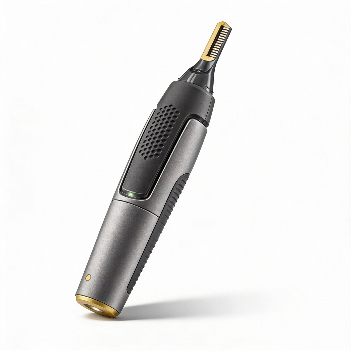 Oak & Coral | Professional Ultra-Thin Precision Trimmer | Titanium Stainless Steel Blades | Integrated LED Light | Micro-Oscillation Technology | For Nose, Ears & Contours