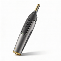 Oak & Coral | Professional Ultra-Thin Precision Trimmer | Titanium Stainless Steel Blades | Integrated LED Light | Micro-Oscillation Technology | For Nose, Ears & Contours