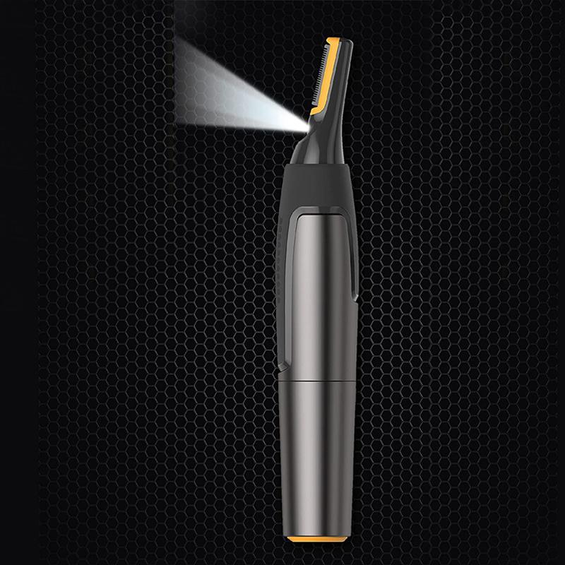 Oak & Coral | Professional Ultra-Thin Precision Trimmer | Titanium Stainless Steel Blades | Integrated LED Light | Micro-Oscillation Technology | For Nose, Ears & Contours