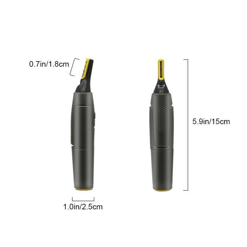 Oak & Coral | Professional Ultra-Thin Precision Trimmer | Titanium Stainless Steel Blades | Integrated LED Light | Micro-Oscillation Technology | For Nose, Ears & Contours