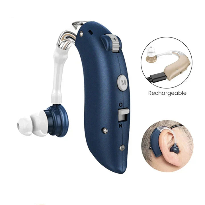 Oak & Coral | Rechargeable Hearing Aid with Universal Fit