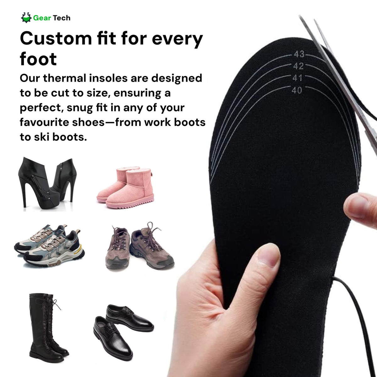 Oak & Coral | Rechargeable Heated Insoles UK – Best Thermal Shoe Inserts for Boots, Work Boots & Everyday Winter Comfort