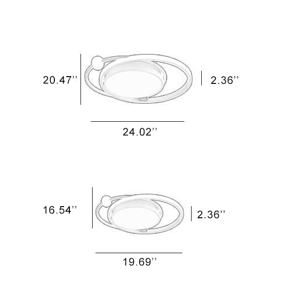 Oak & Coral | Round LED Ceiling Light | Nordic Minimal Design