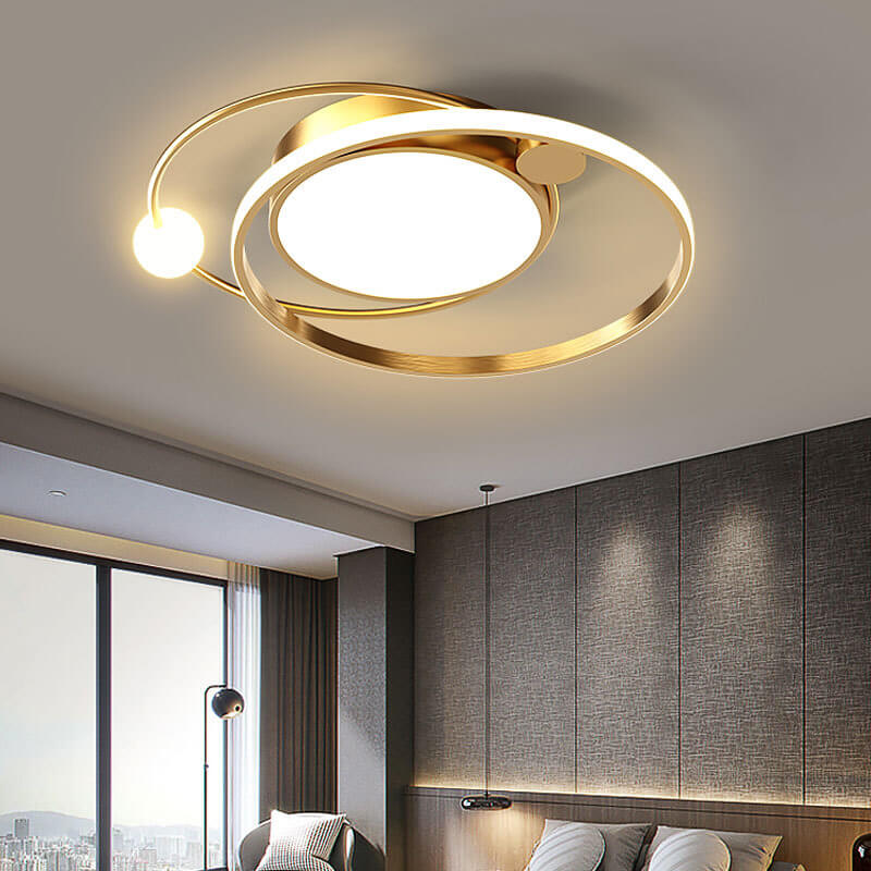 Oak & Coral | Round LED Ceiling Light | Nordic Minimal Design