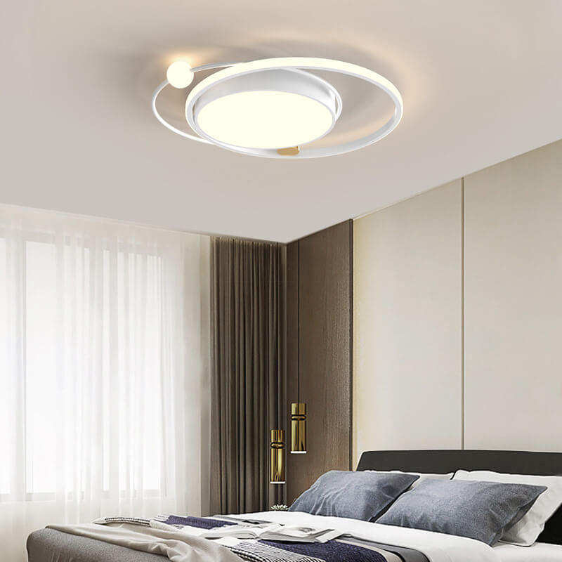 Oak & Coral | Round LED Ceiling Light | Nordic Minimal Design