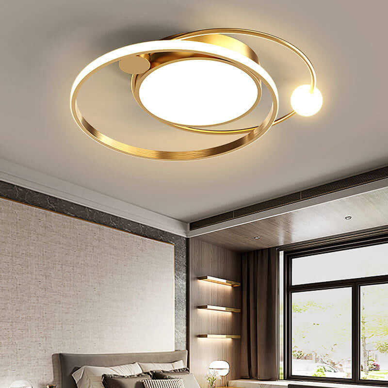 Oak & Coral | Round LED Ceiling Light | Nordic Minimal Design