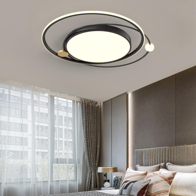 Oak & Coral | Round LED Ceiling Light | Nordic Minimal Design
