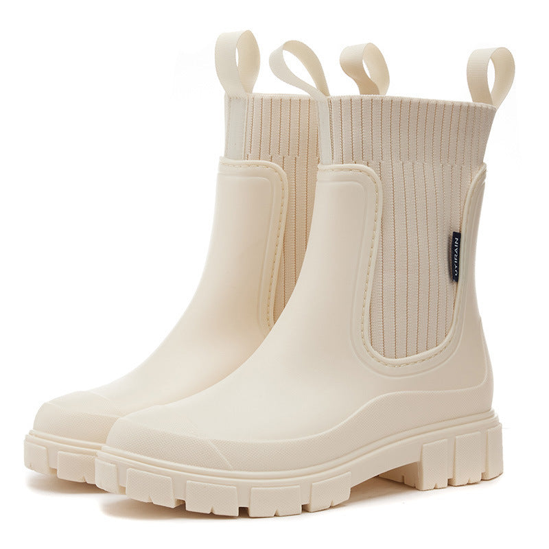 Oak & Coral | Rubber Boots - Waterproof with Anti-Slip Sole, Perfect for Rainy Weather