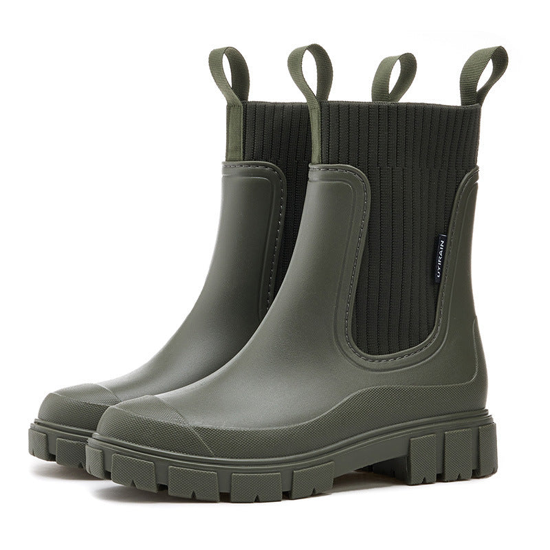 Oak & Coral | Rubber Boots - Waterproof with Anti-Slip Sole, Perfect for Rainy Weather
