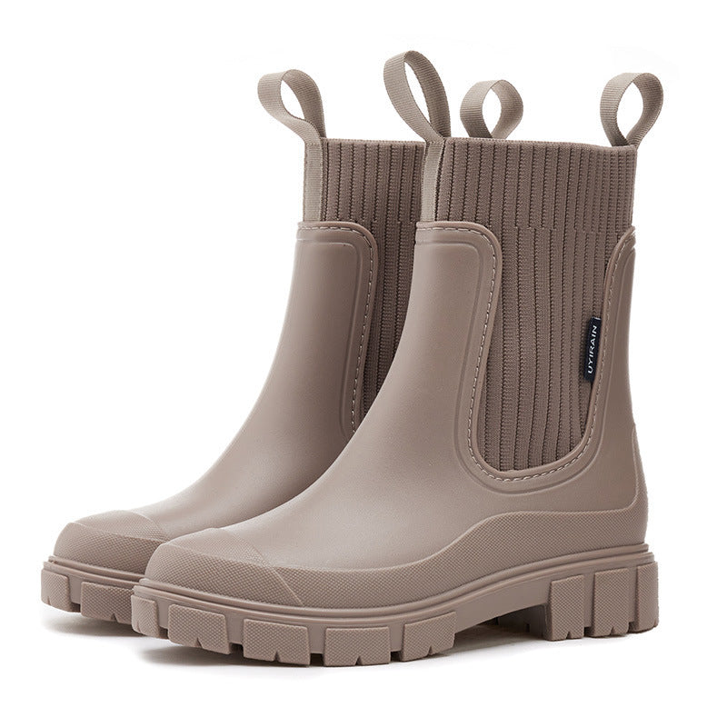 Oak & Coral | Rubber Boots - Waterproof with Anti-Slip Sole, Perfect for Rainy Weather