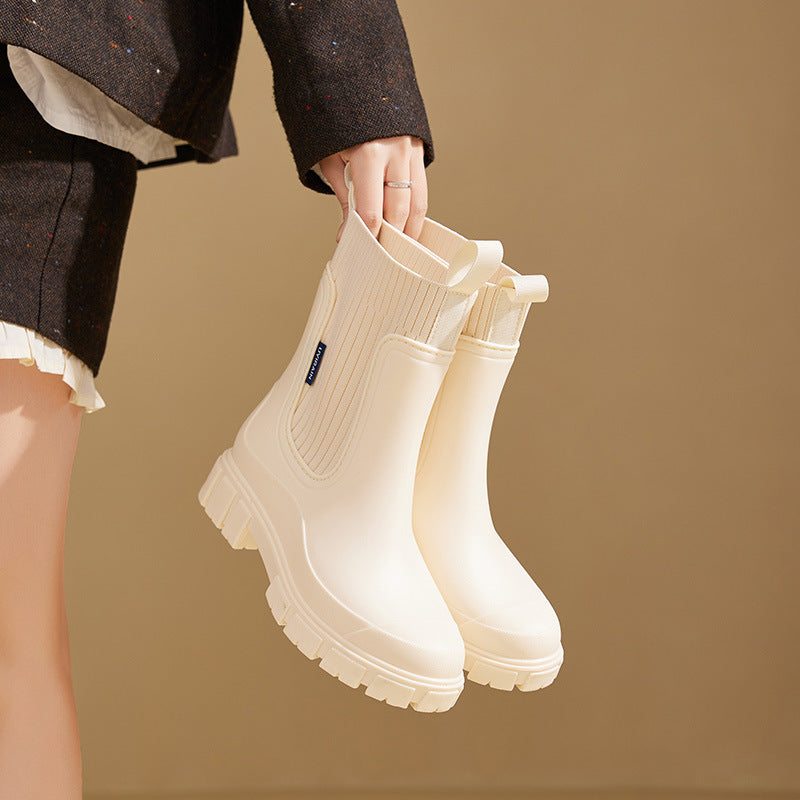 Oak & Coral | Rubber Boots - Waterproof with Anti-Slip Sole, Perfect for Rainy Weather