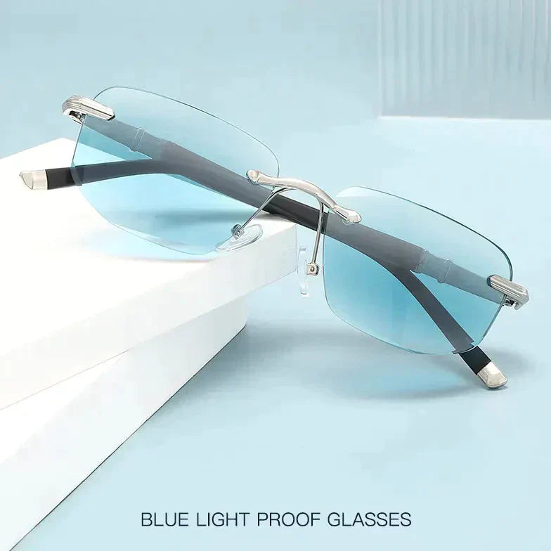 Oak & Coral | Sapphire High Hardness Anti-Blue Light Wide and Near Reading Glasses Sunglasses