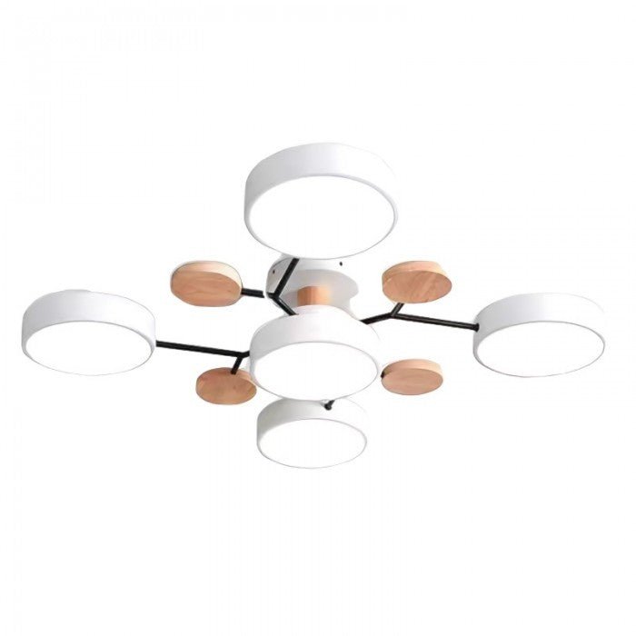 Oak & Coral | Scandinavian LED Ceiling Light | Branching Modern Light Design