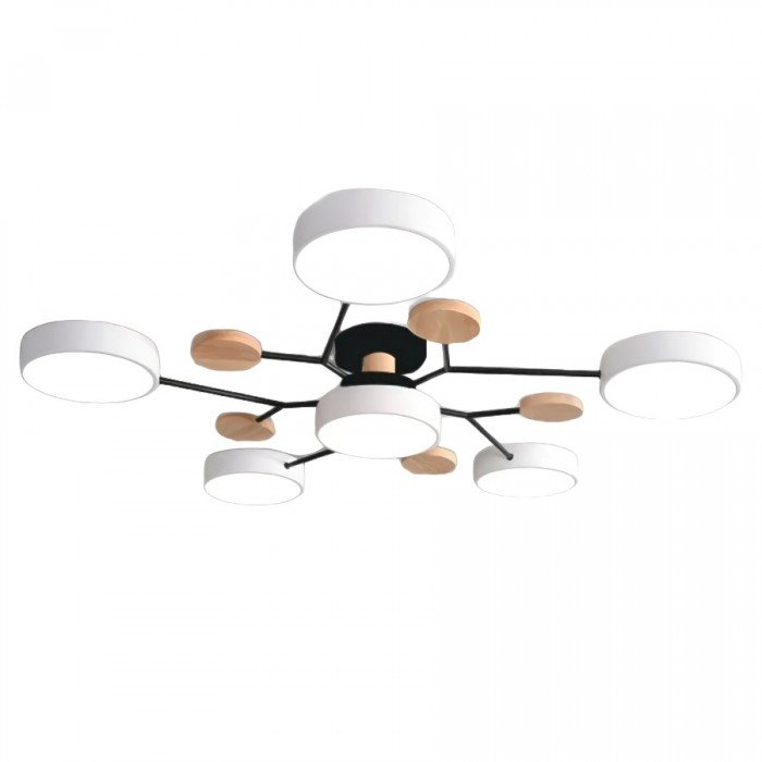 Oak & Coral | Scandinavian LED Ceiling Light | Branching Modern Light Design
