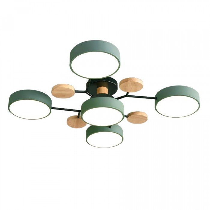 Oak & Coral | Scandinavian LED Ceiling Light | Branching Modern Light Design
