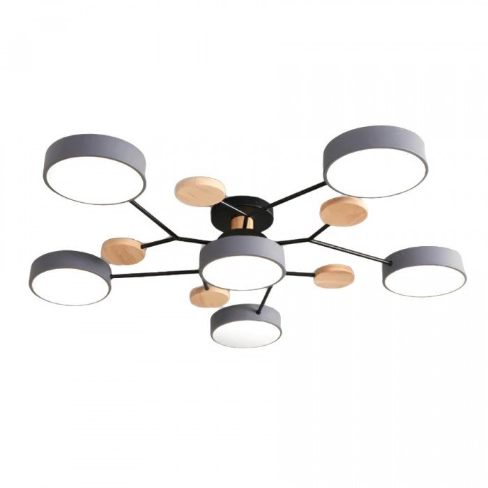 Oak & Coral | Scandinavian LED Ceiling Light | Branching Modern Light Design
