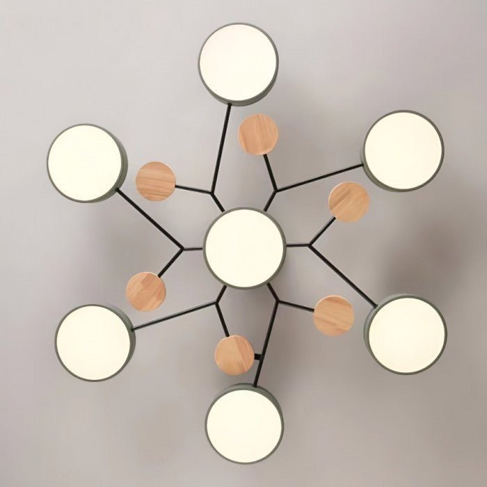 Oak & Coral | Scandinavian LED Ceiling Light | Branching Modern Light Design