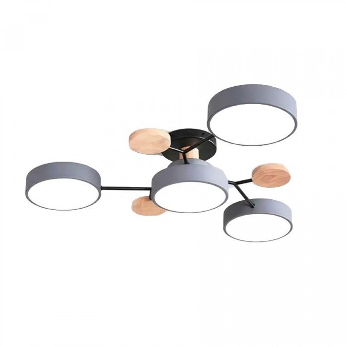 Oak & Coral | Scandinavian LED Ceiling Light | Branching Modern Light Design