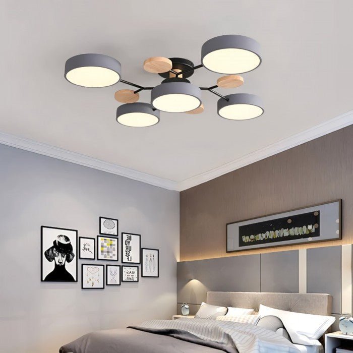 Oak & Coral | Scandinavian LED Ceiling Light | Branching Modern Light Design