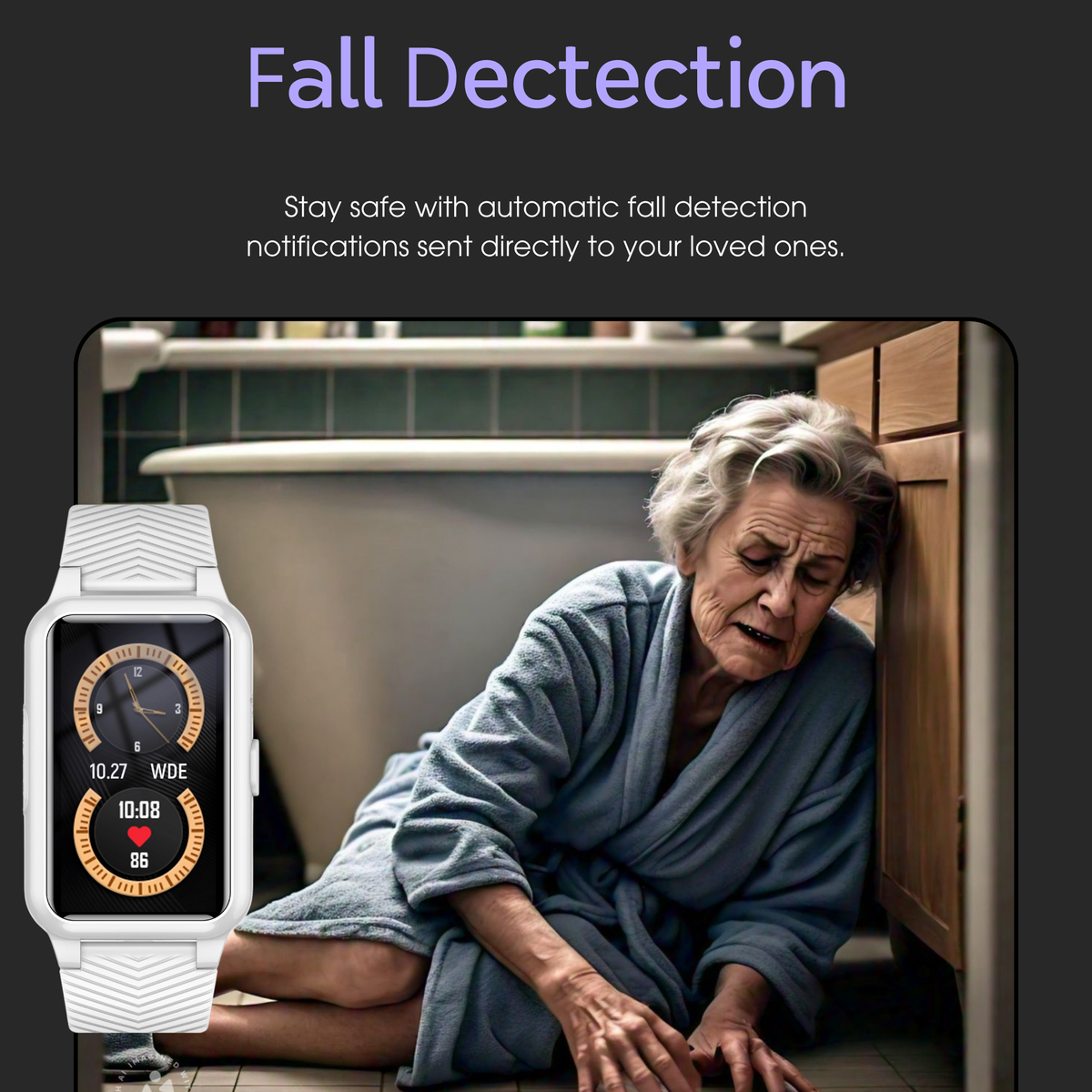 Oak & Coral | Senior Safety Watch with Fall Detection and GPS – Smart Care Smartwatch