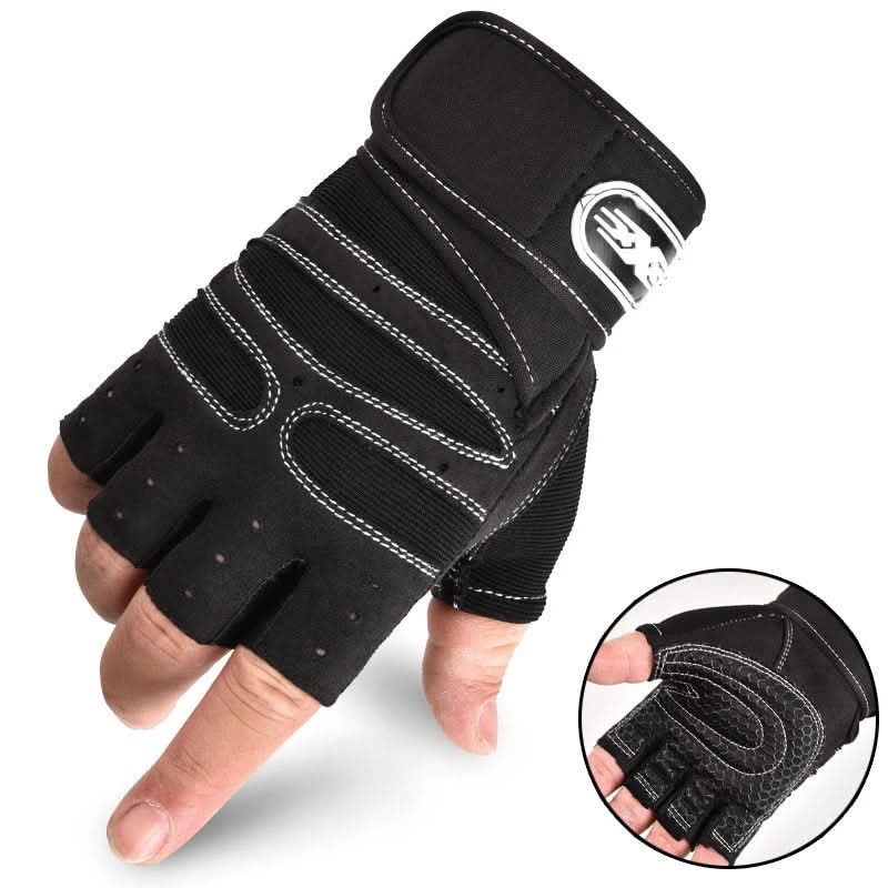 Oak & Coral | Shock-resistant training gloves with wrist support | For weight training, fitness & cycling
